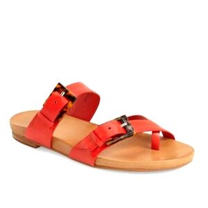JOHNSTON & MURPHY Womens 'Jill' Red Leather Loop Toe Sandals Sz 7.5